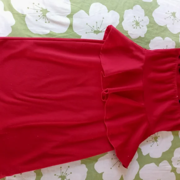 Red strapless mini dress - Picture 5 of 7